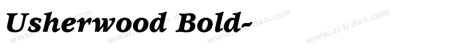 Usherwood Bold字体转换